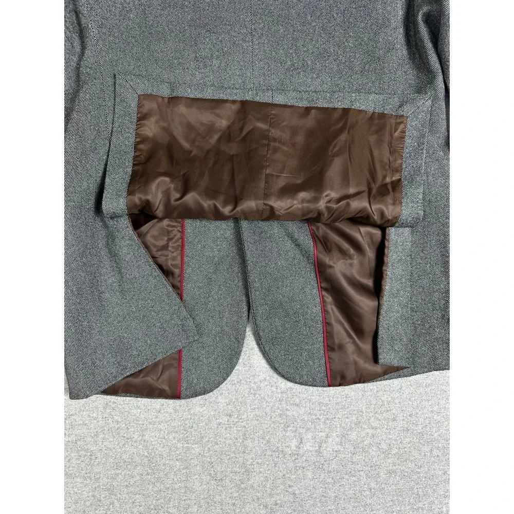 Unbranded Blazer Elbow Patches Mens 40R Small Grey Two Button‎ Sport Coat